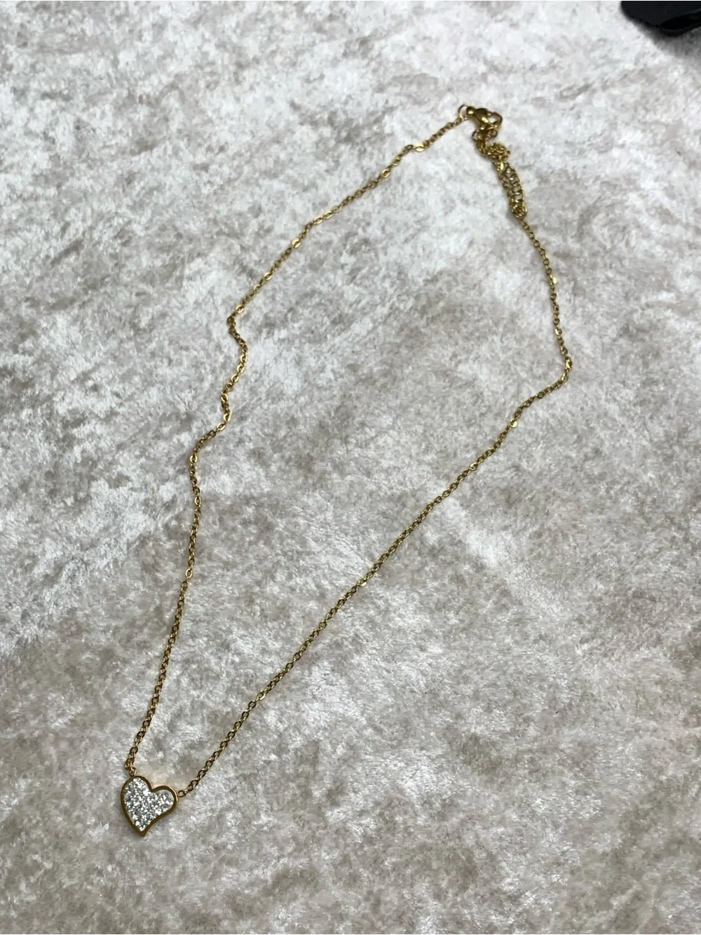 NWOT 18KGold layered/bonded CZ Heart l necklace/bracelet & earring set